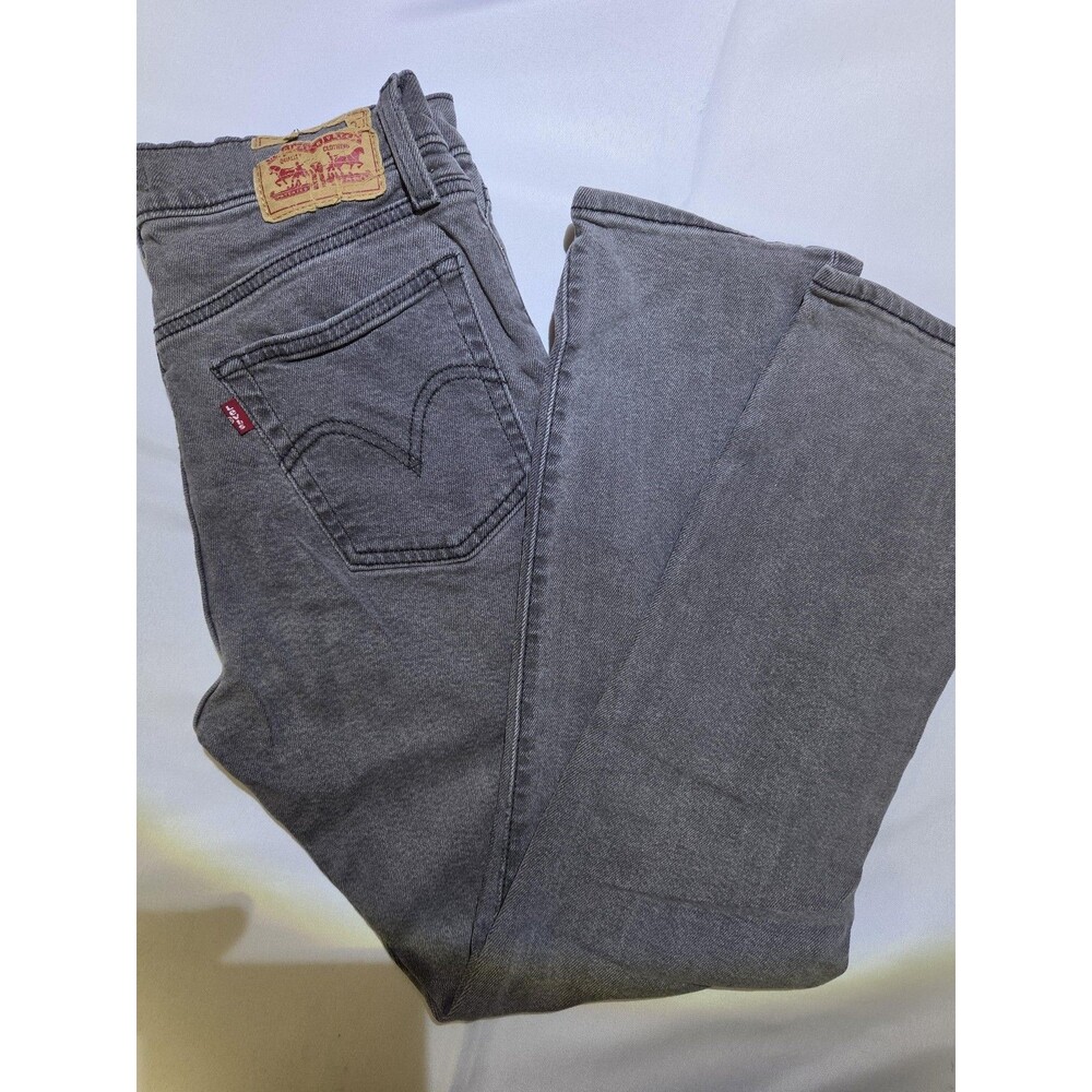 Levi's Jeans Womens 28 Gray Wedgie Straight High Rise Charcoal Denim Casual